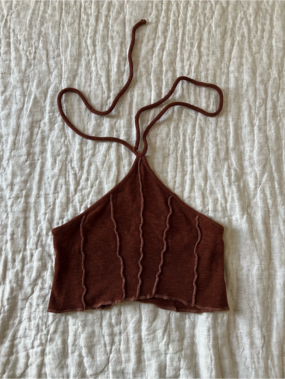 2/$30 💫 Brown Halter Crop Top